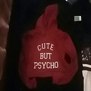 Maroon color croped hoodie